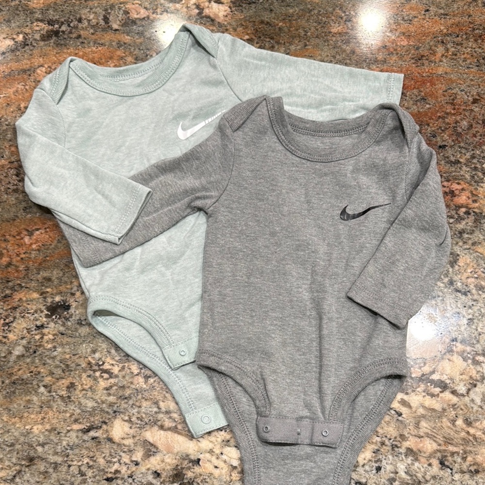 Nike Kids One Piece Set of Two- Gray and Light Green